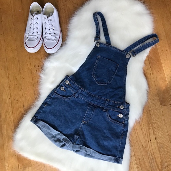 Other - Denim Blue Jean Short Overalls